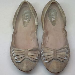 Bloch Suede Ballet Flats, Distressed Look